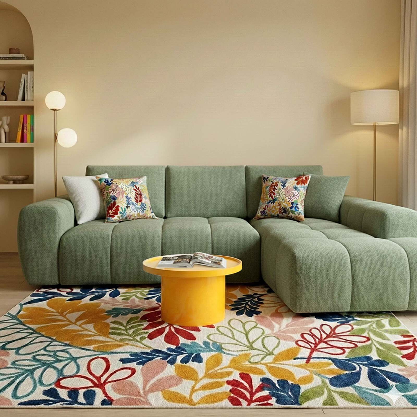 Table basse effet laqué ronde Ø50 cm