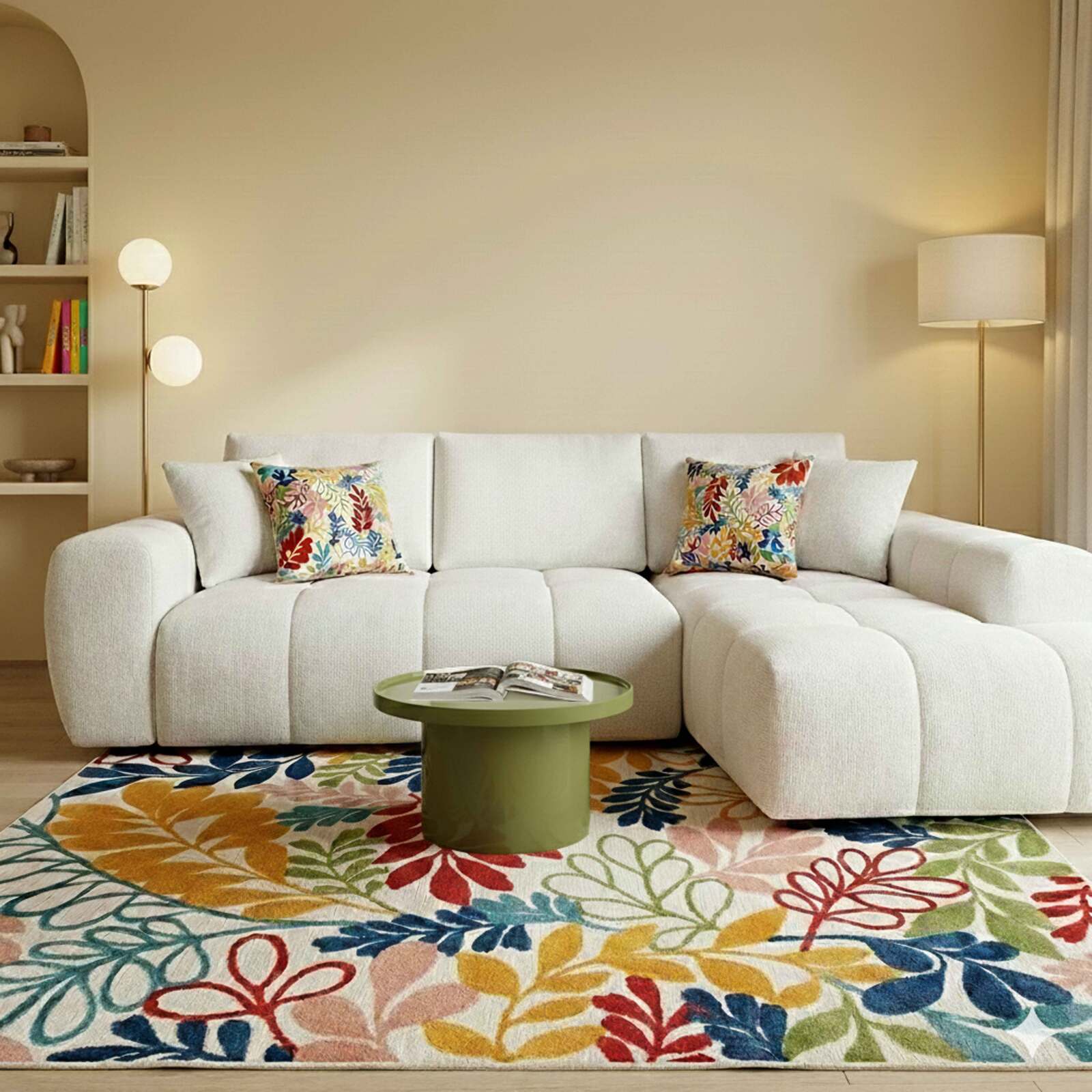 Table basse effet laqué ronde Ø50 cm