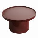 Table basse effet laqué ronde Ø70 cm