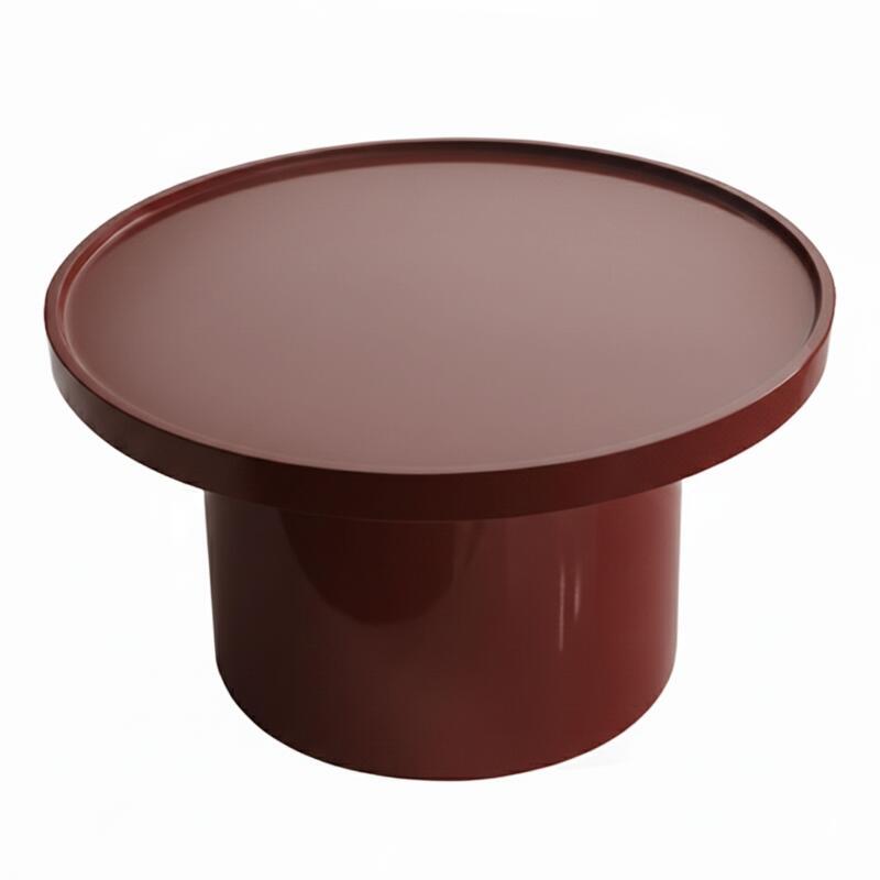 Table basse effet laqué ronde Ø70 cm (2/3)