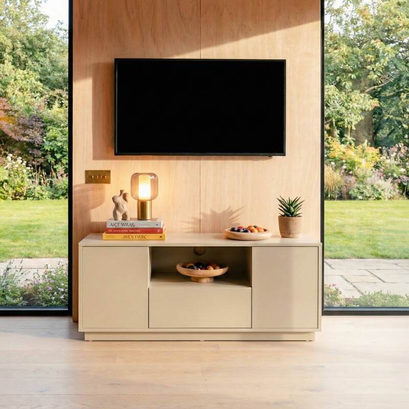 Meuble TV coloré 140 cm (2/9)