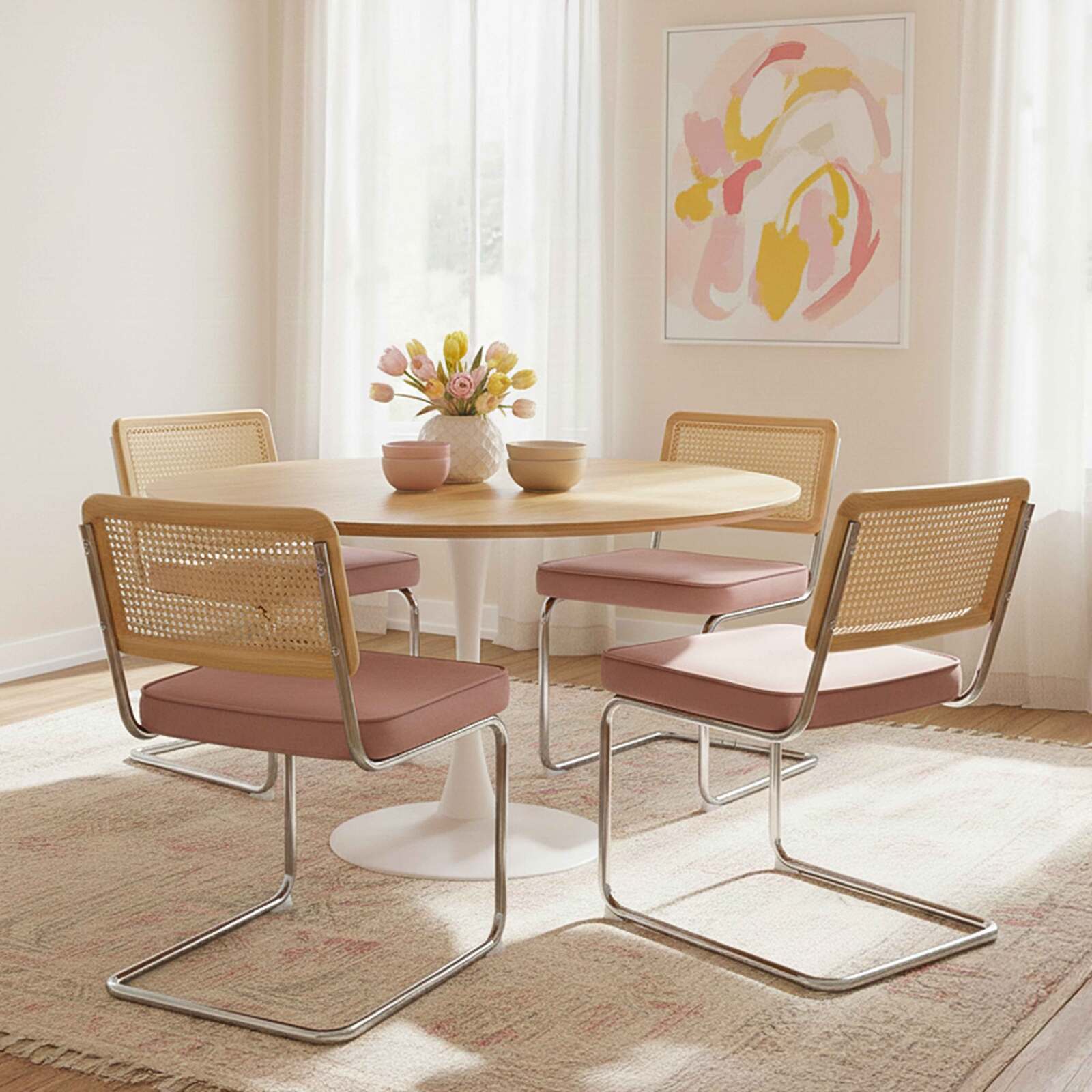 Chaises en velours et métal avec dossier bois esprit cannage - Lot de 2