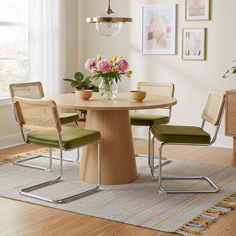 Chaises en velours et métal avec dossier bois esprit cannage - Lot de 2