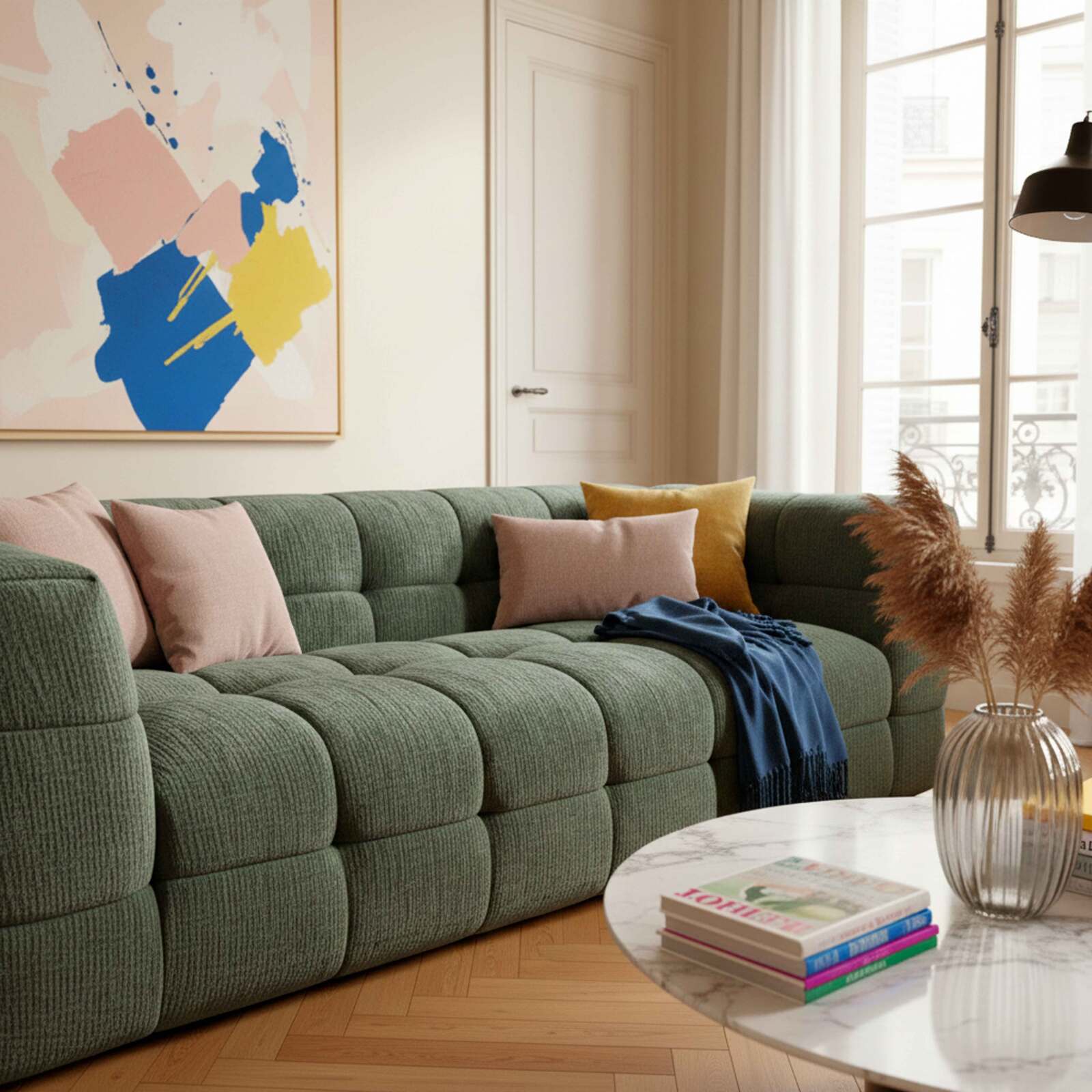 Canapé 3 places en tissu