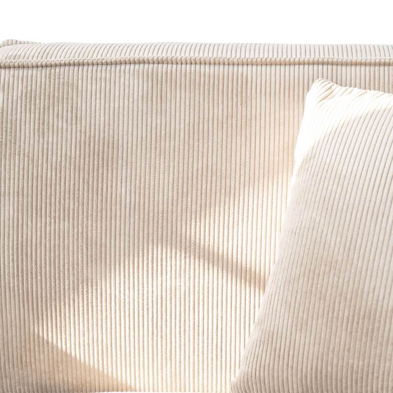 Canapé 2 places en velours côtelé avec coussins (6/8)