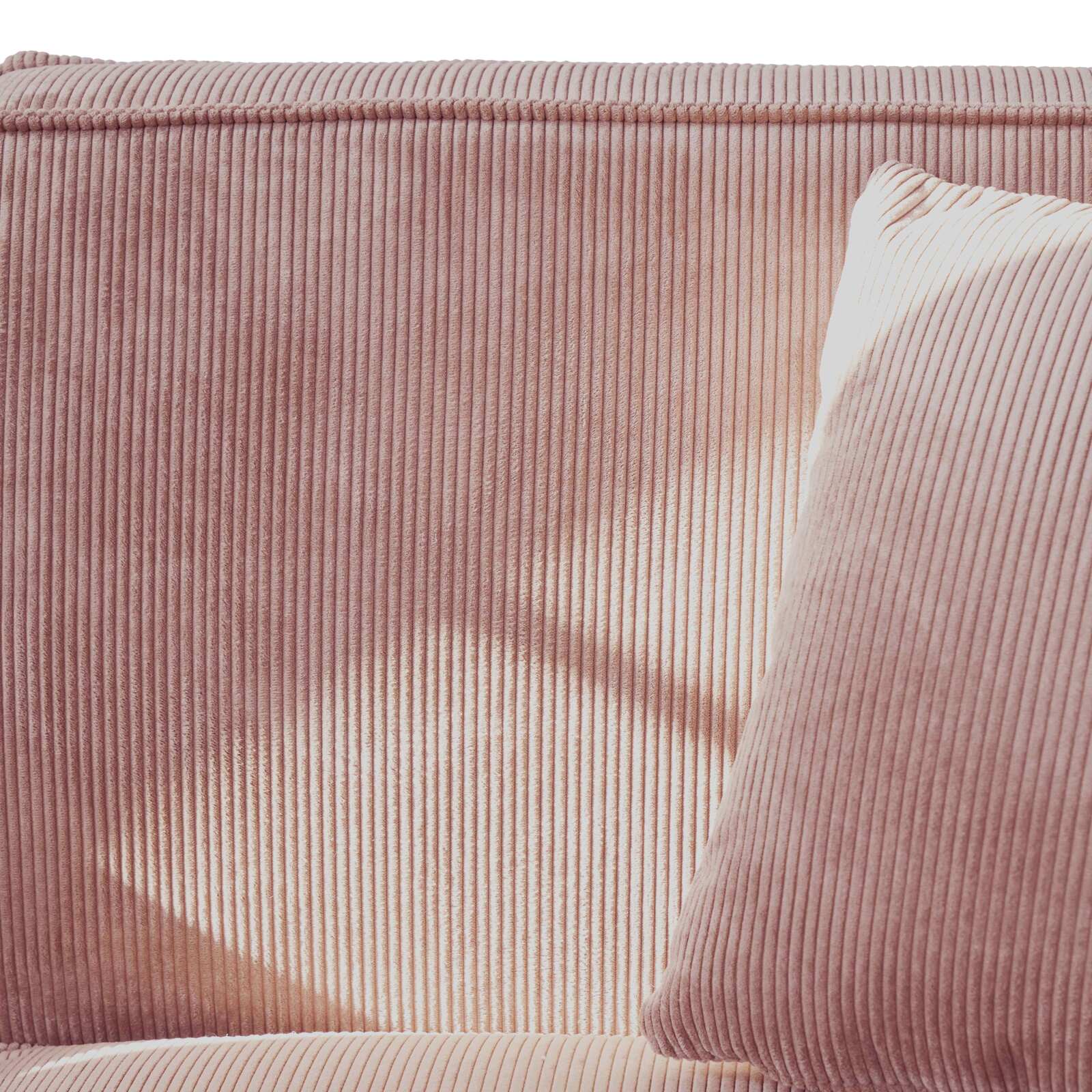 Canapé 2 places en velours côtelé avec coussins