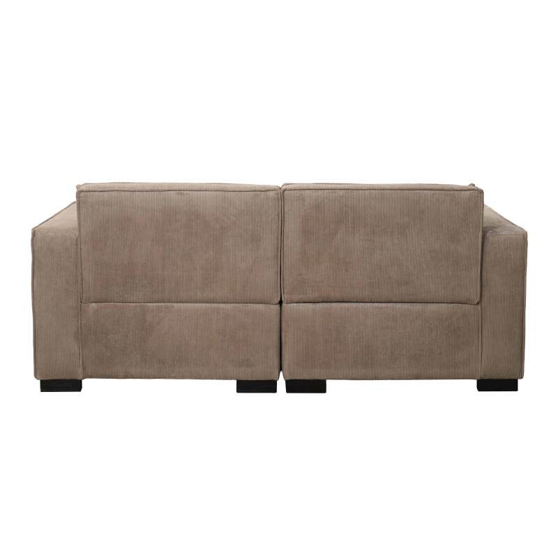 Canapé 2 places en velours côtelé avec coussins (4/6)