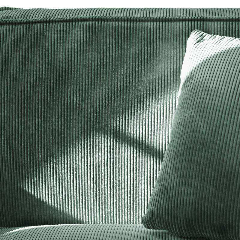 Canapé 2 places en velours côtelé avec coussins (6/9)