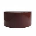Table basse effet laqué ronde Ø80 cm style rétro