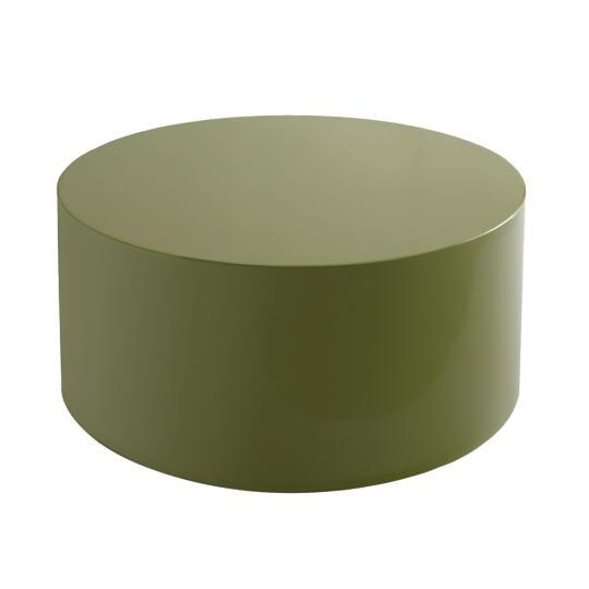Table basse effet laqué ronde Ø80 cm style rétro | Oviala