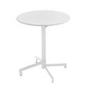 Table de jardin bistrot ronde inclinable en métal avec pied encastrable Ø70 cm et 2 chaises