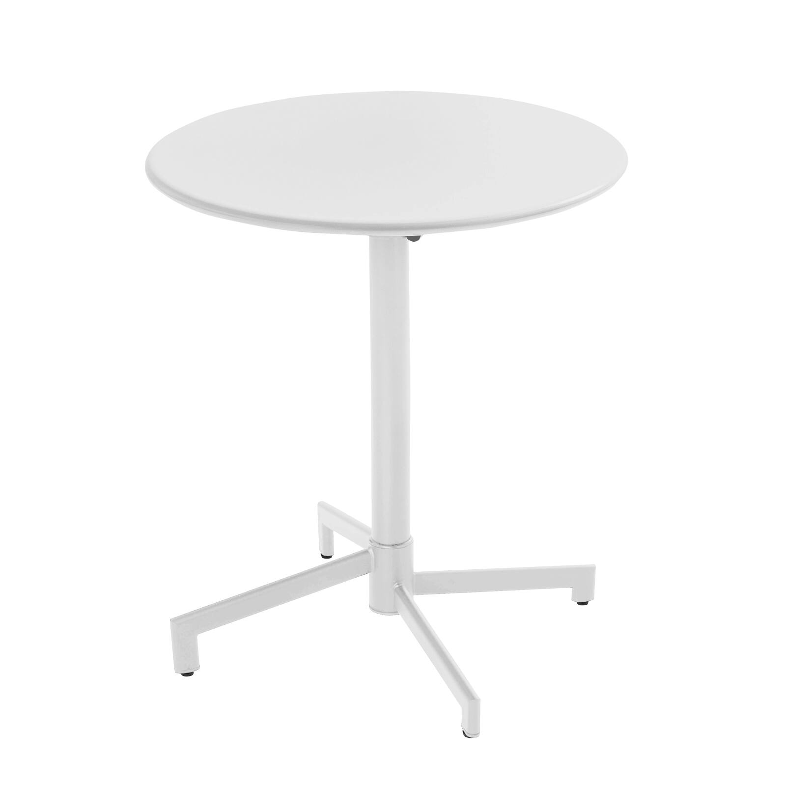 Table de jardin bistrot ronde inclinable en métal avec pied encastrable Ø70 cm et 2 chaises