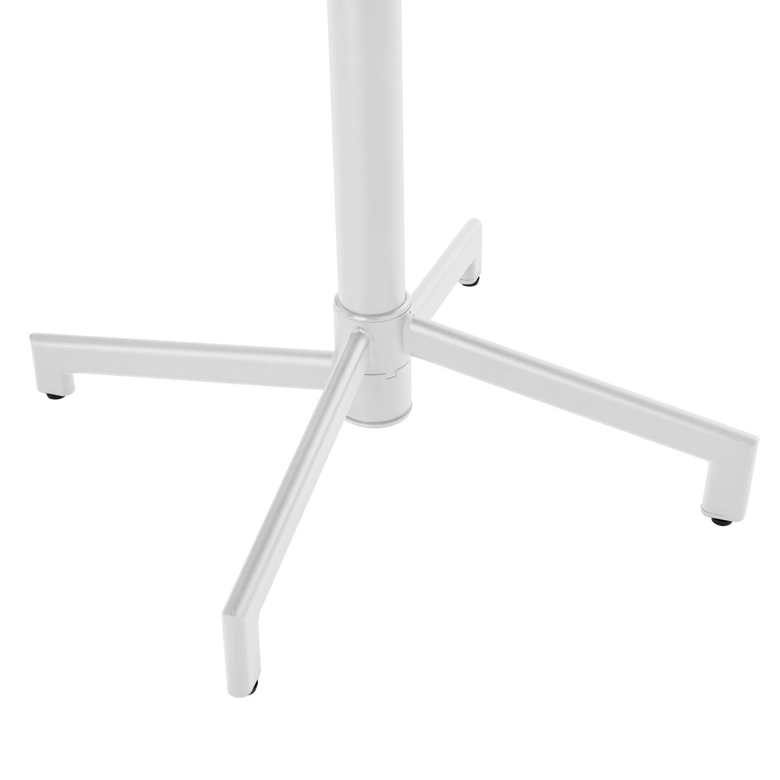 Table de jardin bistrot ronde inclinable en métal avec pied encastrable Ø70 cm et 2 chaises