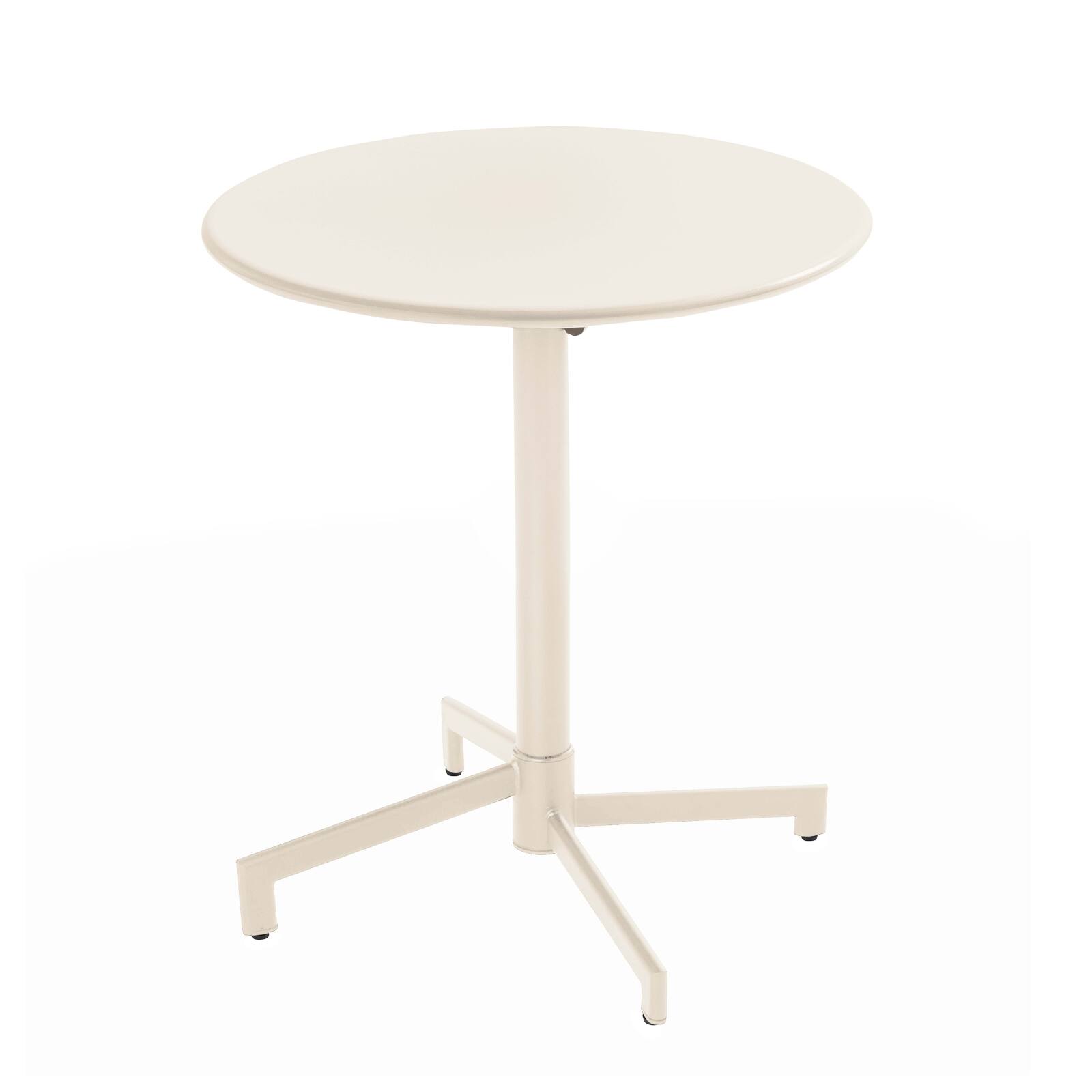 Table de jardin bistrot ronde inclinable en métal avec pied encastrable Ø70 cm et 2 chaises