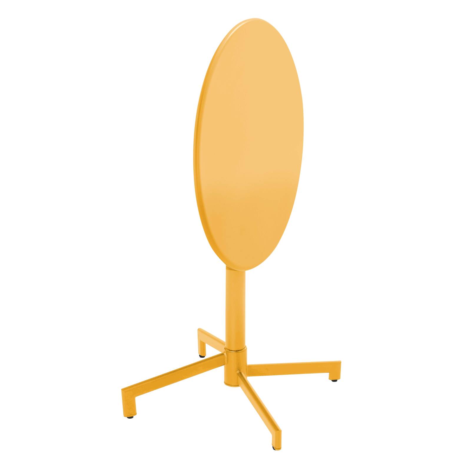 Table de jardin bistrot ronde inclinable en métal avec pied encastrable Ø70 cm et 2 chaises