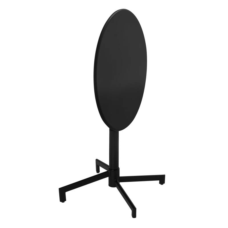 Table de jardin bistrot ronde inclinable en métal avec pied encastrable Ø70 cm et 2 chaises (2/8)