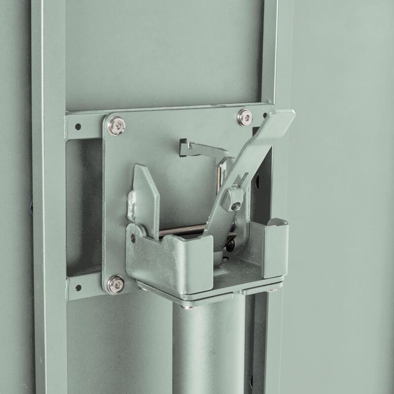 Table de jardin bistrot ronde inclinable en métal avec pied encastrable Ø70 cm et 2 chaises (5/8)