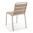 Table de jardin bistrot ronde inclinable en métal avec pied encastrable Ø70 cm et 2 chaises