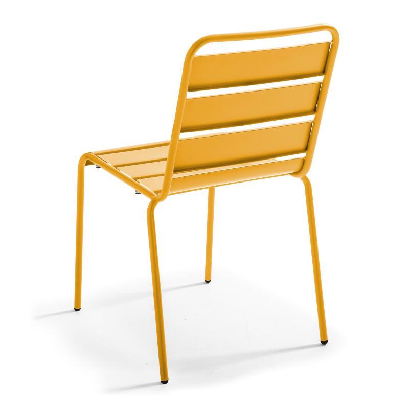Table de jardin bistrot ronde inclinable en métal avec pied encastrable Ø70 cm et 2 chaises (10/11)
