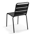 Table de jardin bistrot ronde inclinable en métal avec pied encastrable Ø70 cm et 2 chaises