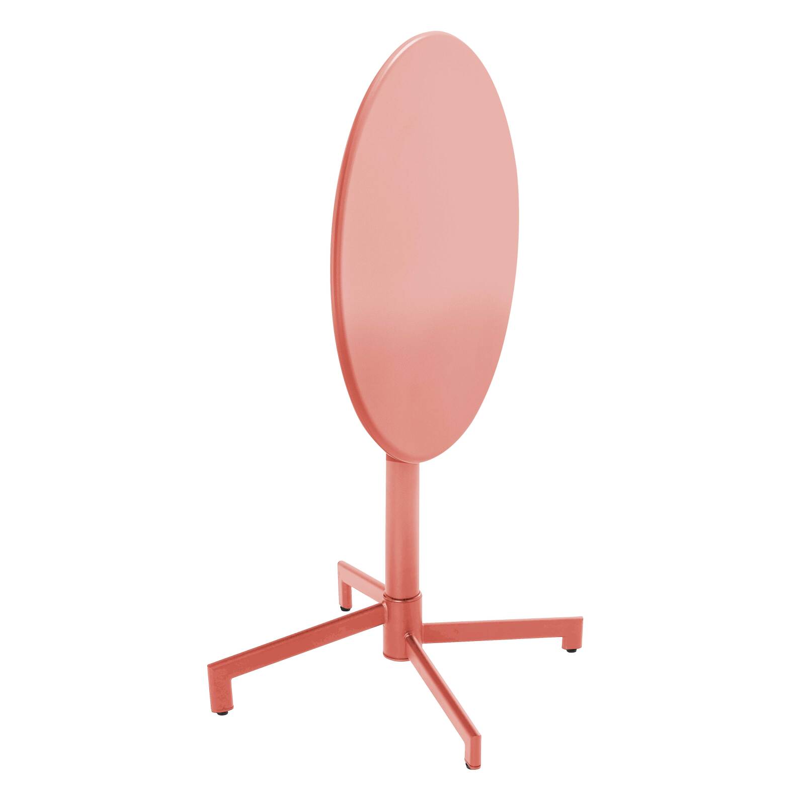 Table de jardin bistrot ronde inclinable en métal avec pied encastrable Ø70 cm et 2 chaises avec accoudoirs