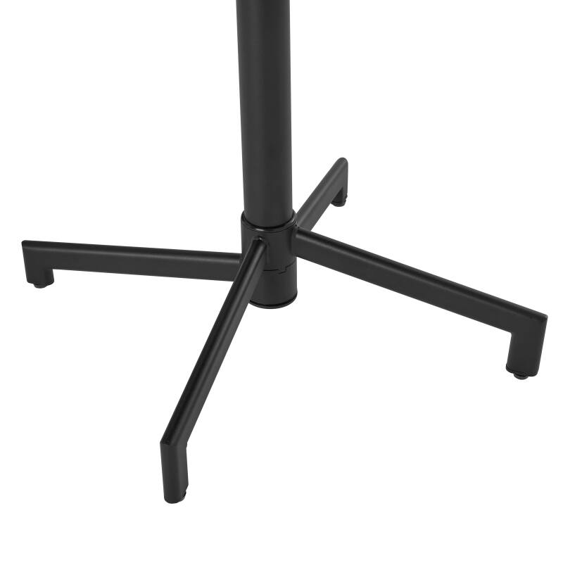 Table de jardin bistrot ronde inclinable en métal avec pied encastrable Ø70 cm et 2 chaises avec accoudoirs (3/8)