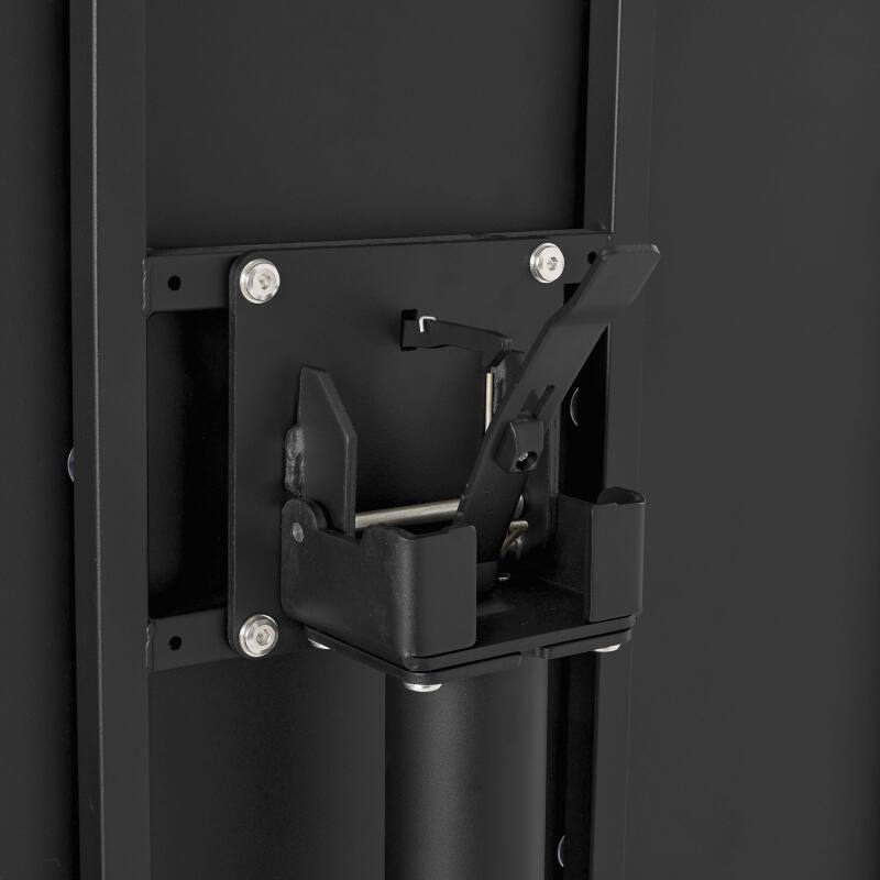 Table de jardin bistrot ronde inclinable en métal avec pied encastrable Ø70 cm et 2 chaises avec accoudoirs (5/8)