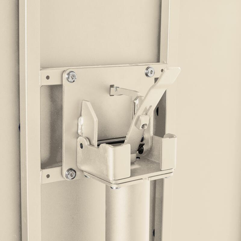 Table de jardin bistrot ronde inclinable en métal avec pied encastrable Ø70 cm et 2 chaises avec accoudoirs (5/8)