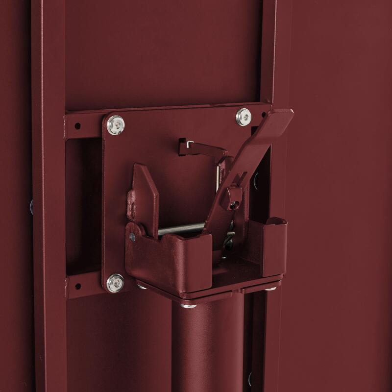 Table de jardin bistrot ronde inclinable en métal avec pied encastrable Ø70 cm et 2 chaises avec accoudoirs (5/8)