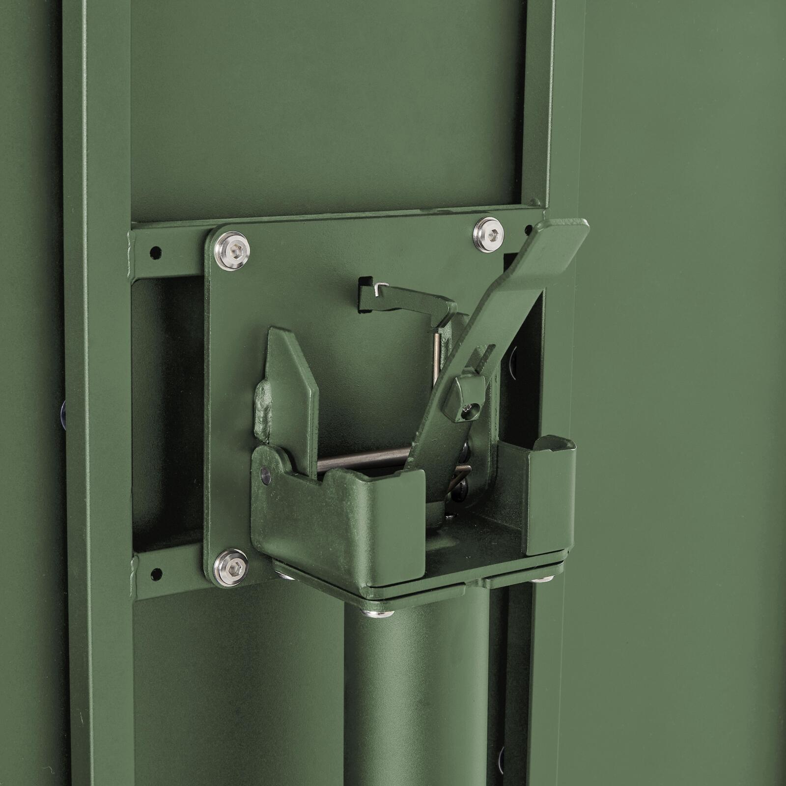 Table de jardin bistrot ronde inclinable en métal avec pied encastrable Ø70 cm et 2 chaises avec accoudoirs