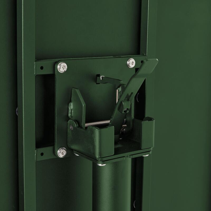 Table de jardin bistrot ronde inclinable en métal avec pied encastrable Ø70 cm et 2 chaises avec accoudoirs (5/8)