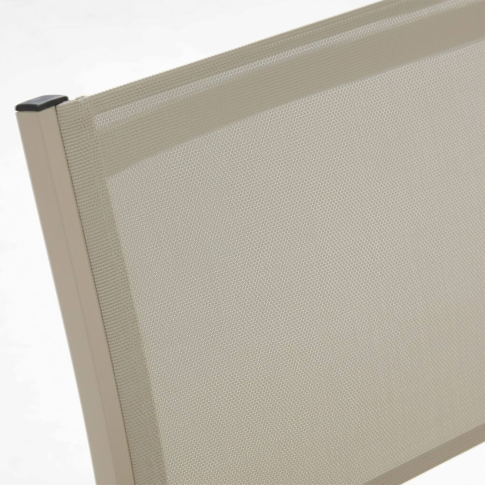 Chaise de jardin en aluminium et textilène