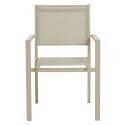 Chaise de jardin en aluminium et textilène avec accoudoirs