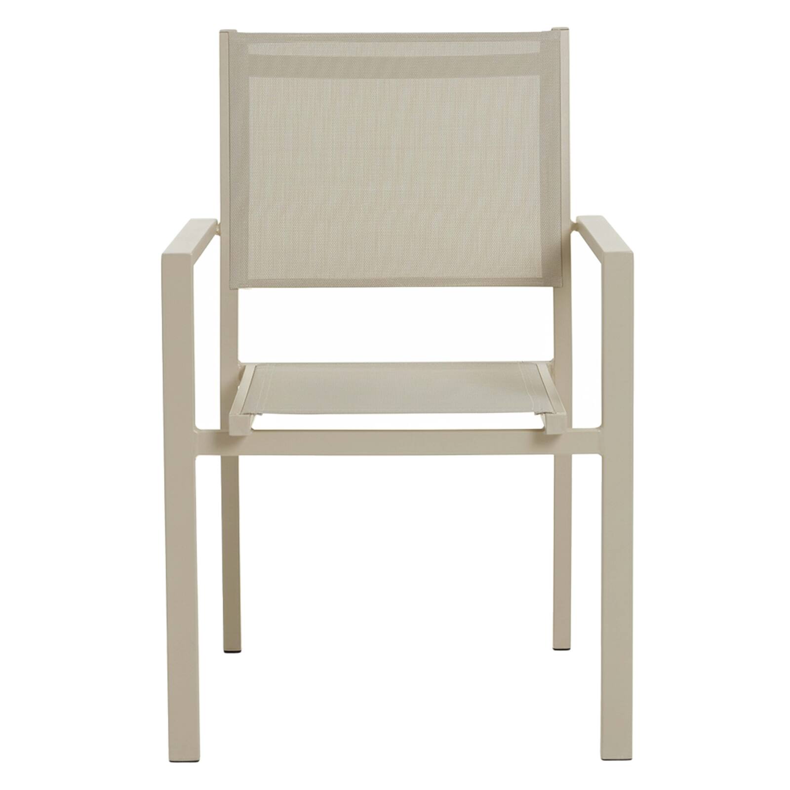 Chaise de jardin en aluminium et textilène avec accoudoirs