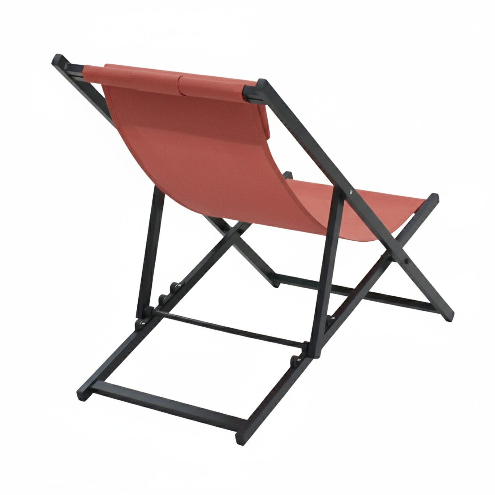 Lot de 2 chiliennes en aluminium inclinables 4 positions