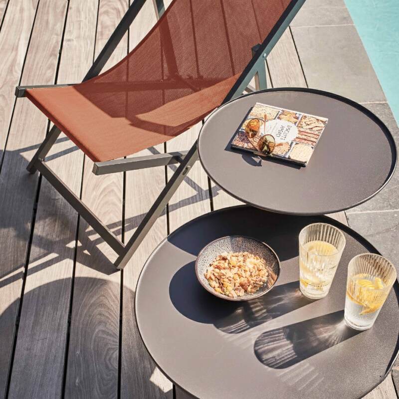 Lot de 2 chiliennes en aluminium inclinables 4 positions (3/7)