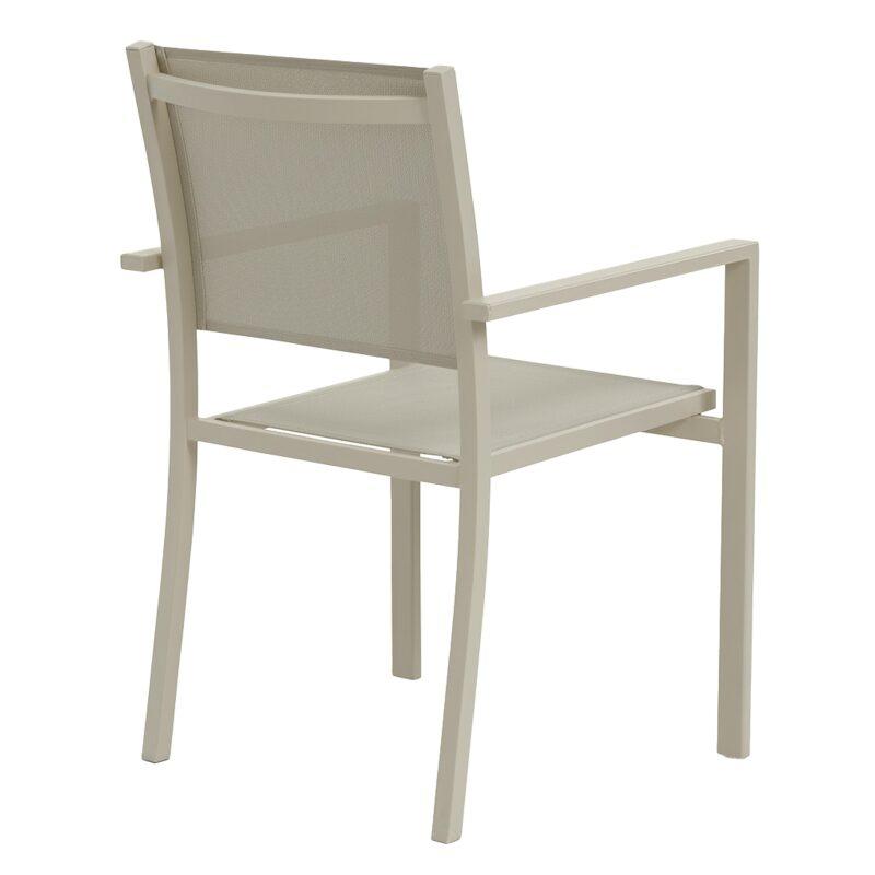 Chaises de jardin en aluminium et textilène  avec accoudoirs - Lot de 2 (5/7)