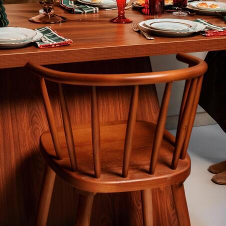 Chaises en bois d'orme ajourées - Lot de 2 (6/7)