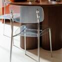 Chaises en plastique et métal transparentes - Lot de 2