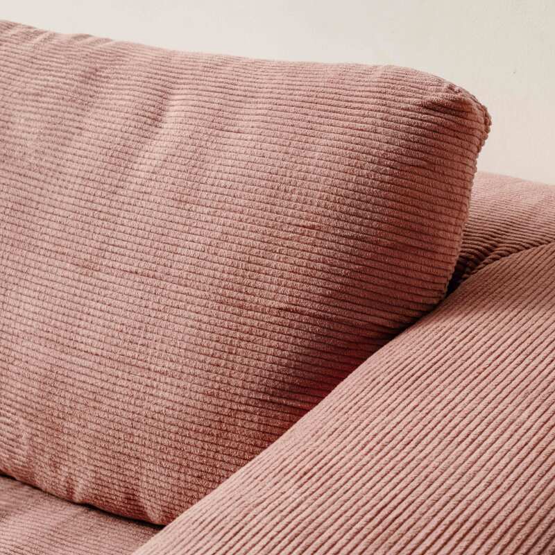 Canapé 3 places en tissu côtelé avec coussins (5/6)
