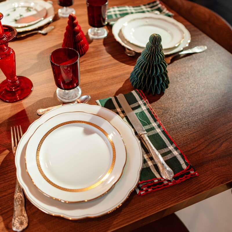 Table à manger effet bois 8 personnes (5/6)