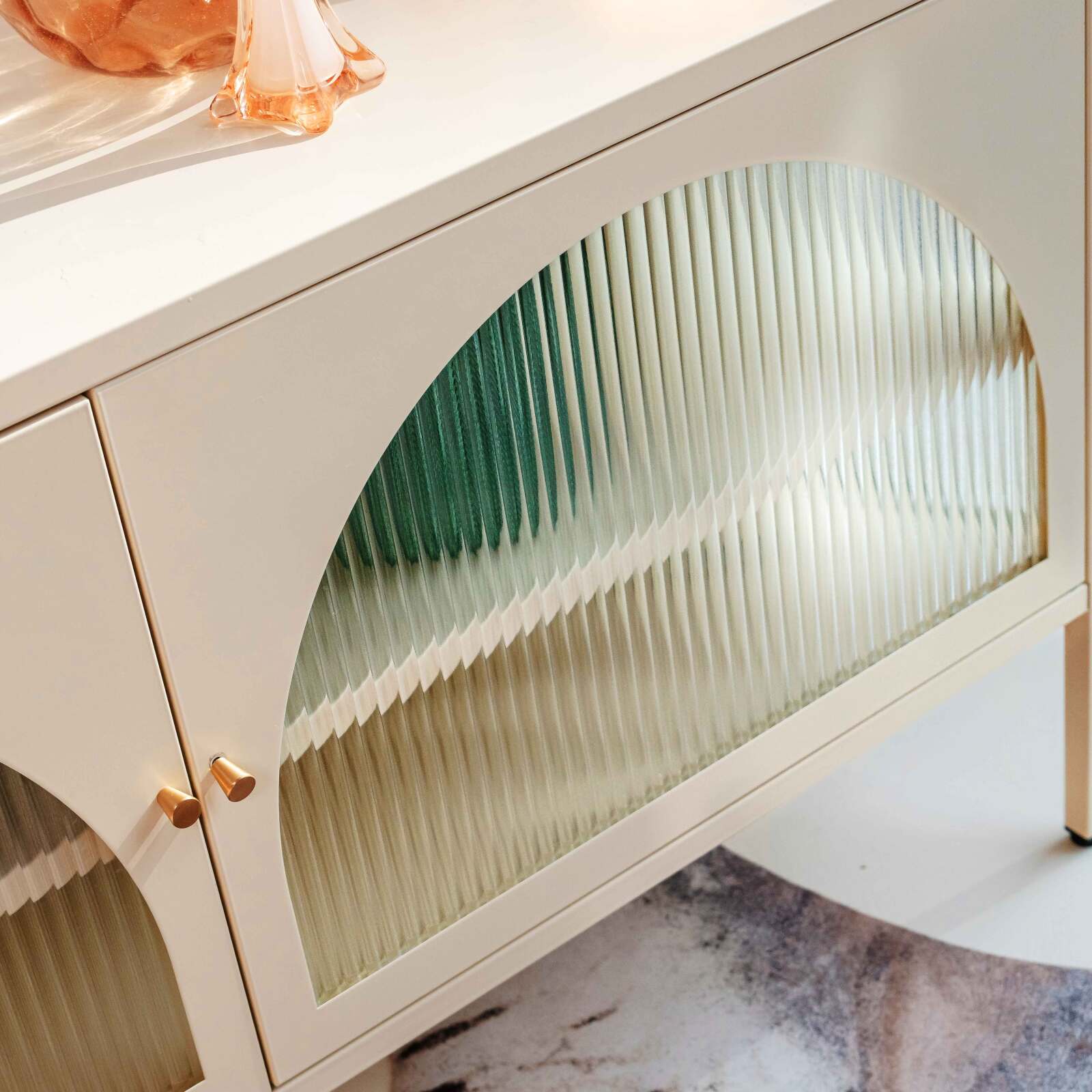 Meuble TV 115 cm en métal style moderne