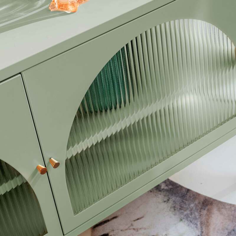 Meuble TV 115 cm en métal style moderne (3/8)