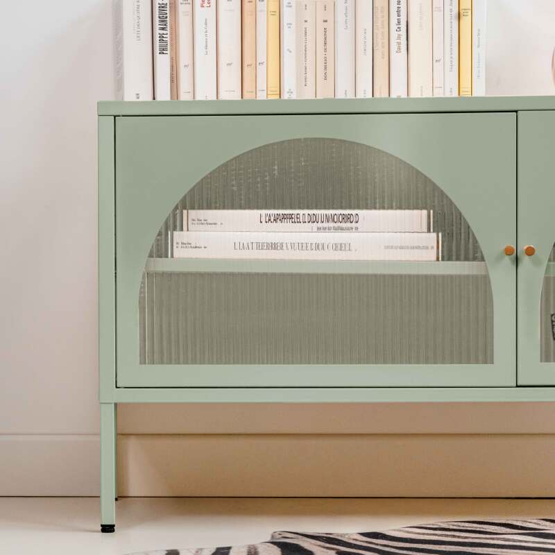 Meuble TV 115 cm en métal style moderne (2/8)