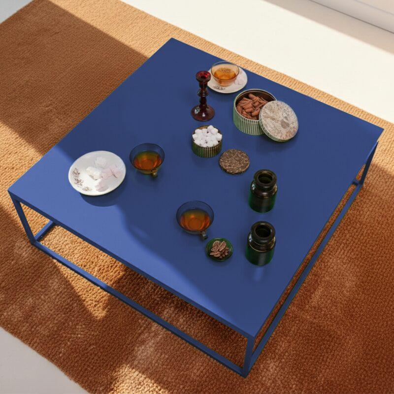 Table basse en métal carrée 90x90 cm