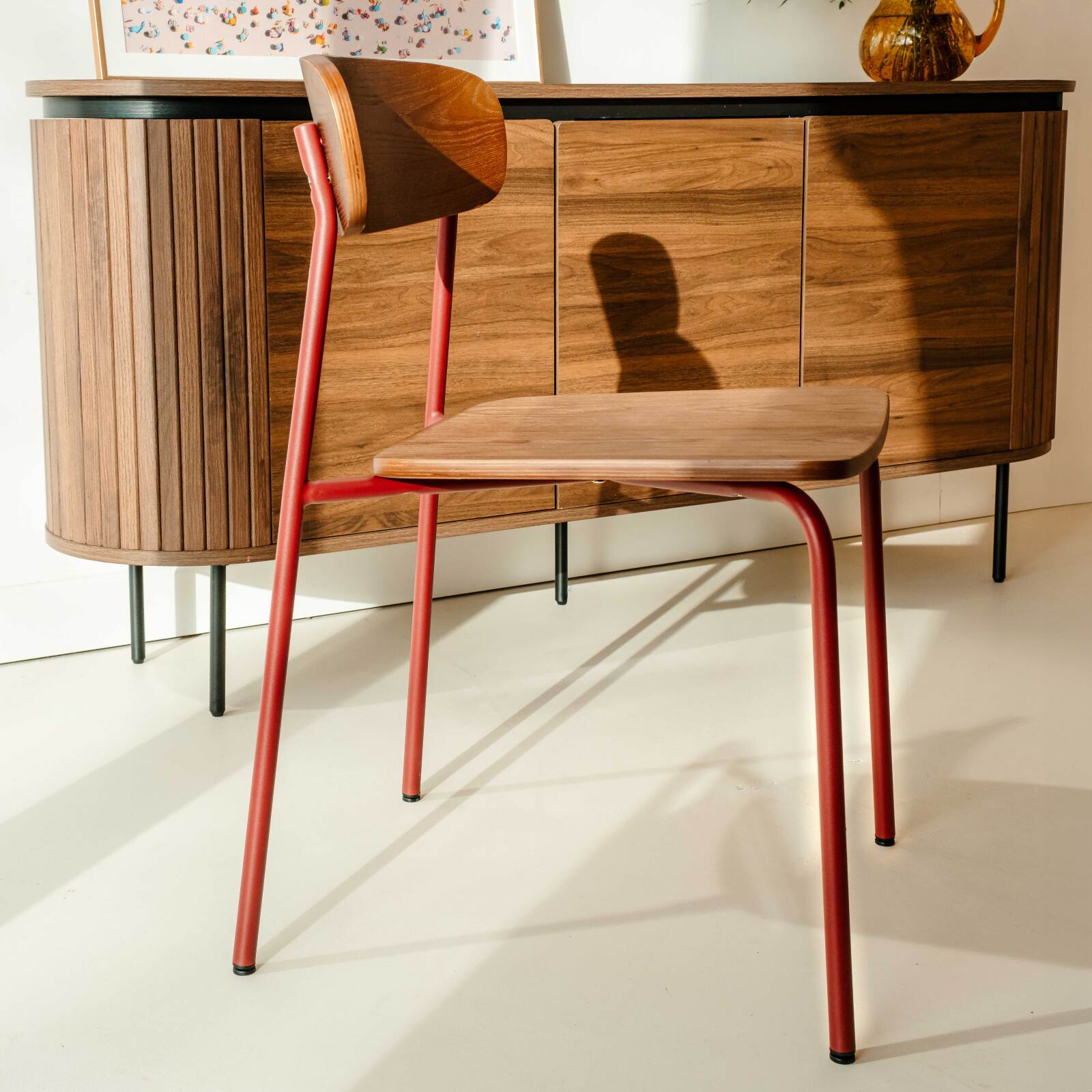 Chaises en bois et métal - Lot de 2