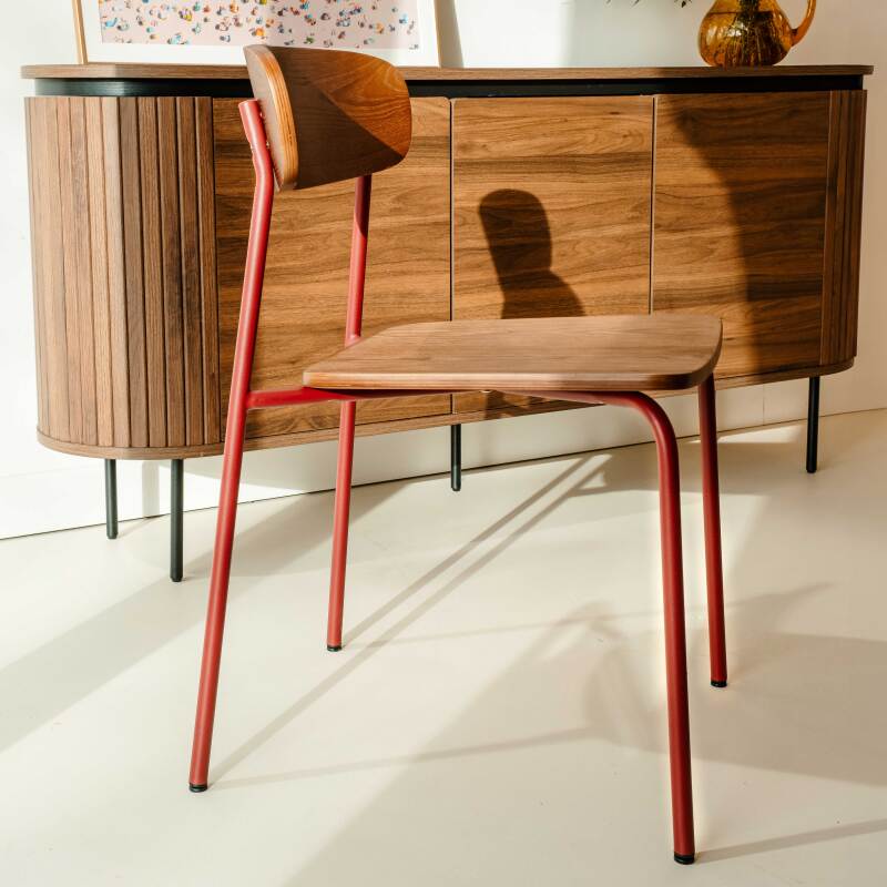 Chaises en bois et métal - Lot de 2