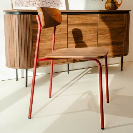 Chaises en bois et métal - Lot de 2