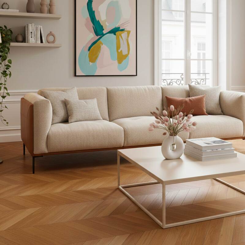 Table basse en métal carrée 90x90 cm (7/8)