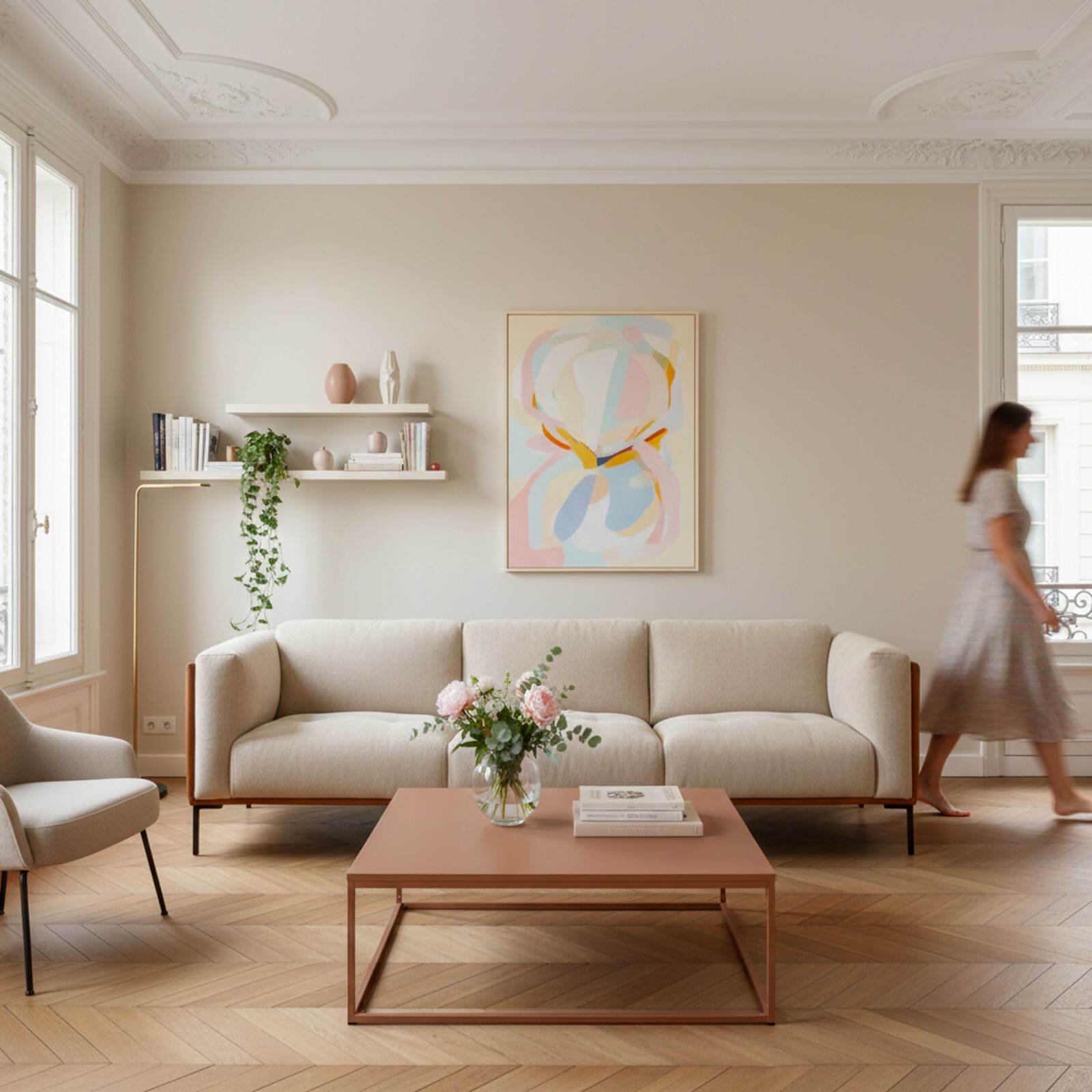 Table basse en métal carrée 90x90 cm